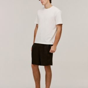 Men's Linen Pleated Bermuda Shorts