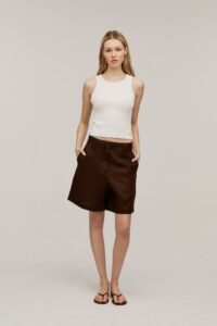 Women's Linen Bermuda Shorts
